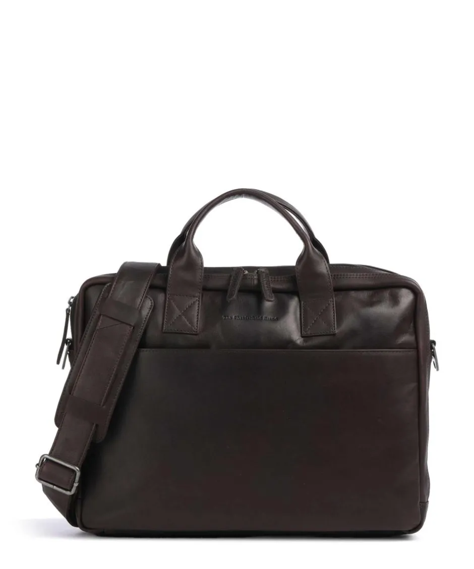 The Chesterfield Brand Business- & Laptop Bags-Cow Wax Pull Up Frazer Briefcase 15″ cow leather