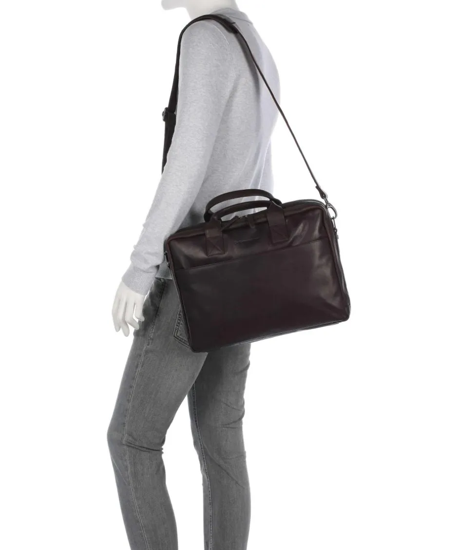 The Chesterfield Brand Business- & Laptop Bags-Cow Wax Pull Up Frazer Briefcase 15″ cow leather