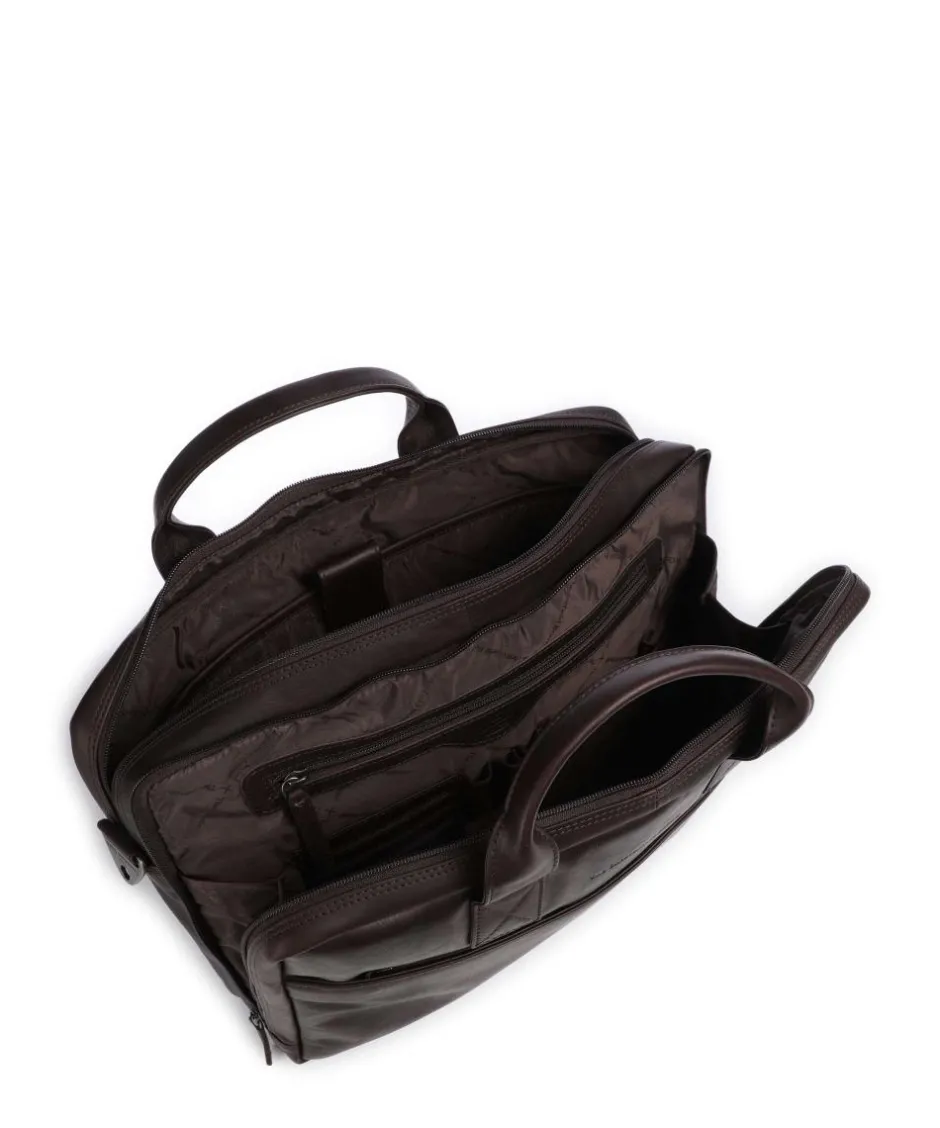 The Chesterfield Brand Business- & Laptop Bags-Cow Wax Pull Up Frazer Briefcase 15″ cow leather