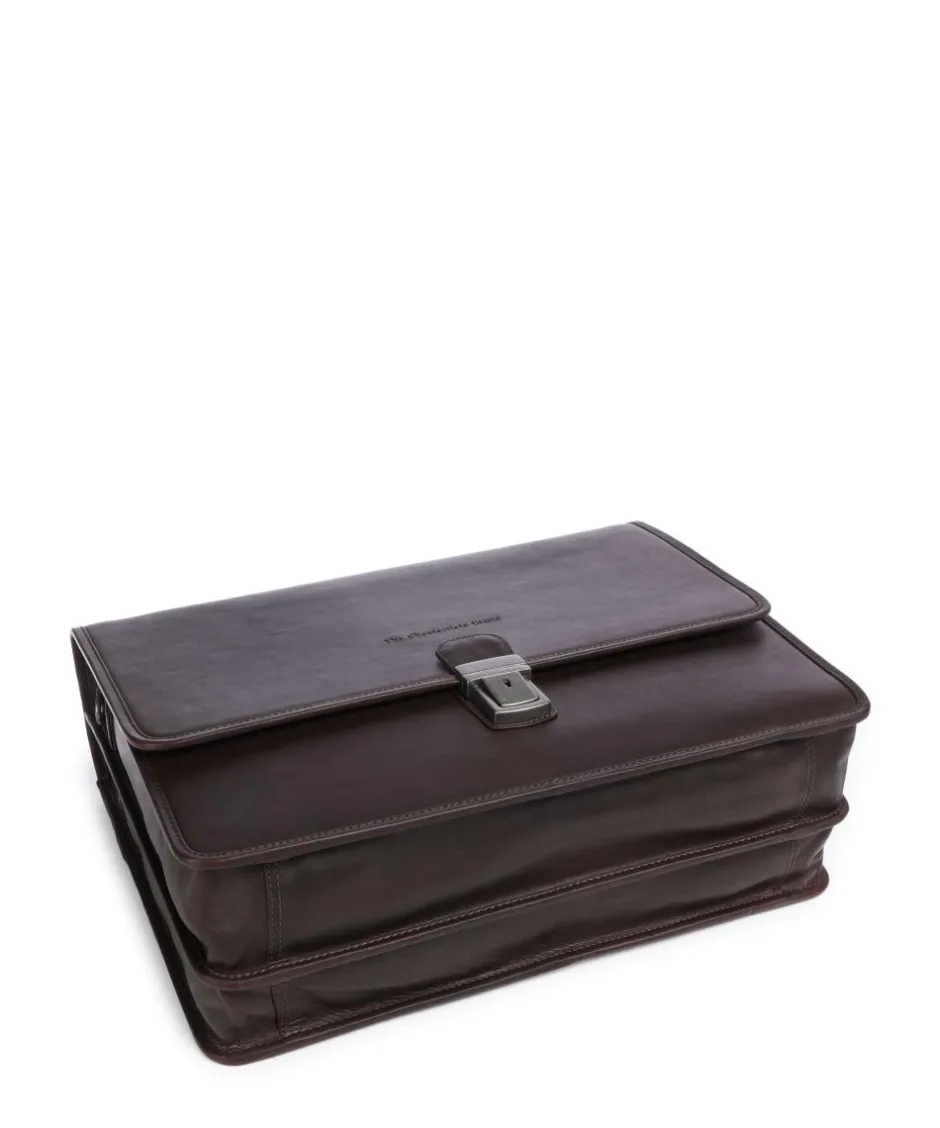 The Chesterfield Brand Business- & Laptop Bags-Cow Wax Pull Up Glenwood Briefcase 17″ cow leather