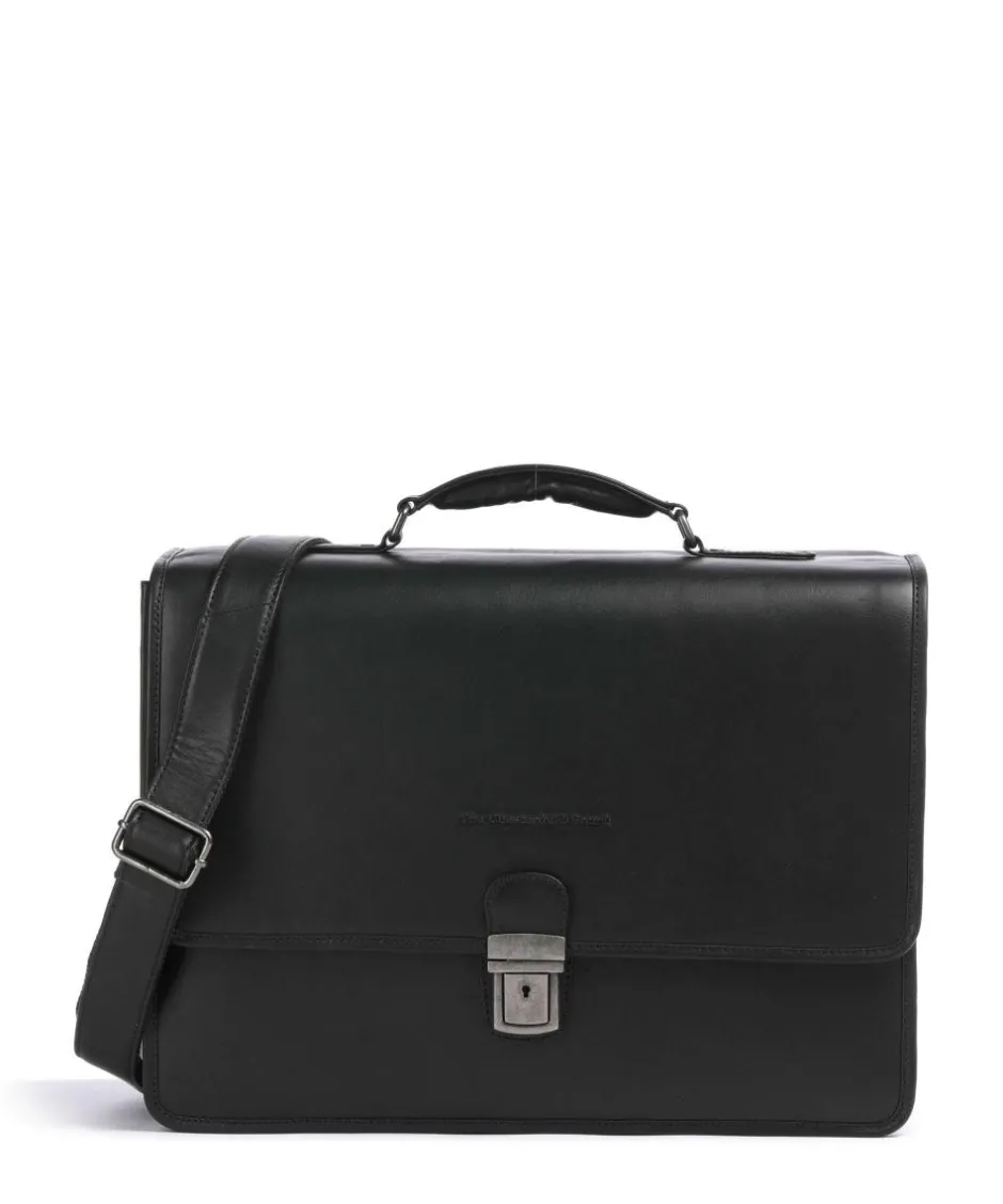 The Chesterfield Brand Business- & Laptop Bags-Cow Wax Pull Up Glenwood Briefcase 17″ cow leather