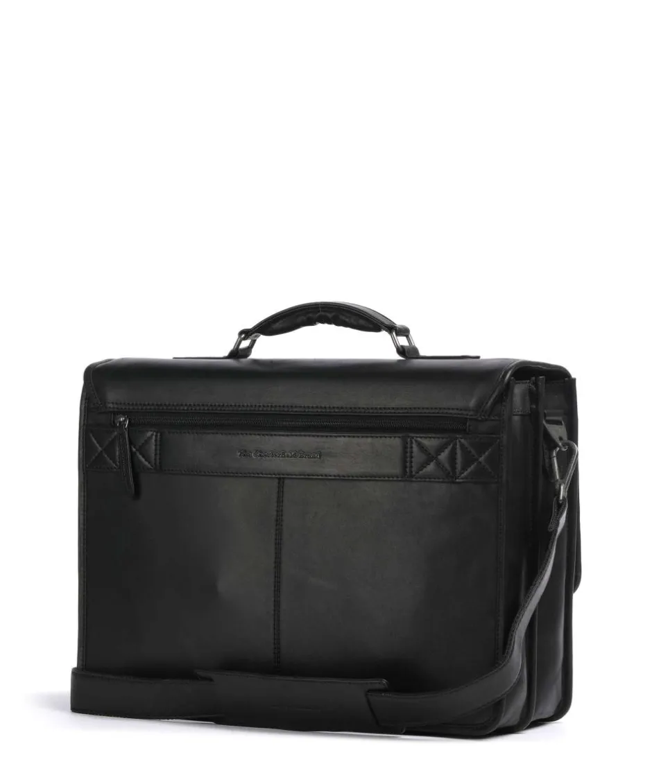 The Chesterfield Brand Business- & Laptop Bags-Cow Wax Pull Up Glenwood Briefcase 17″ cow leather