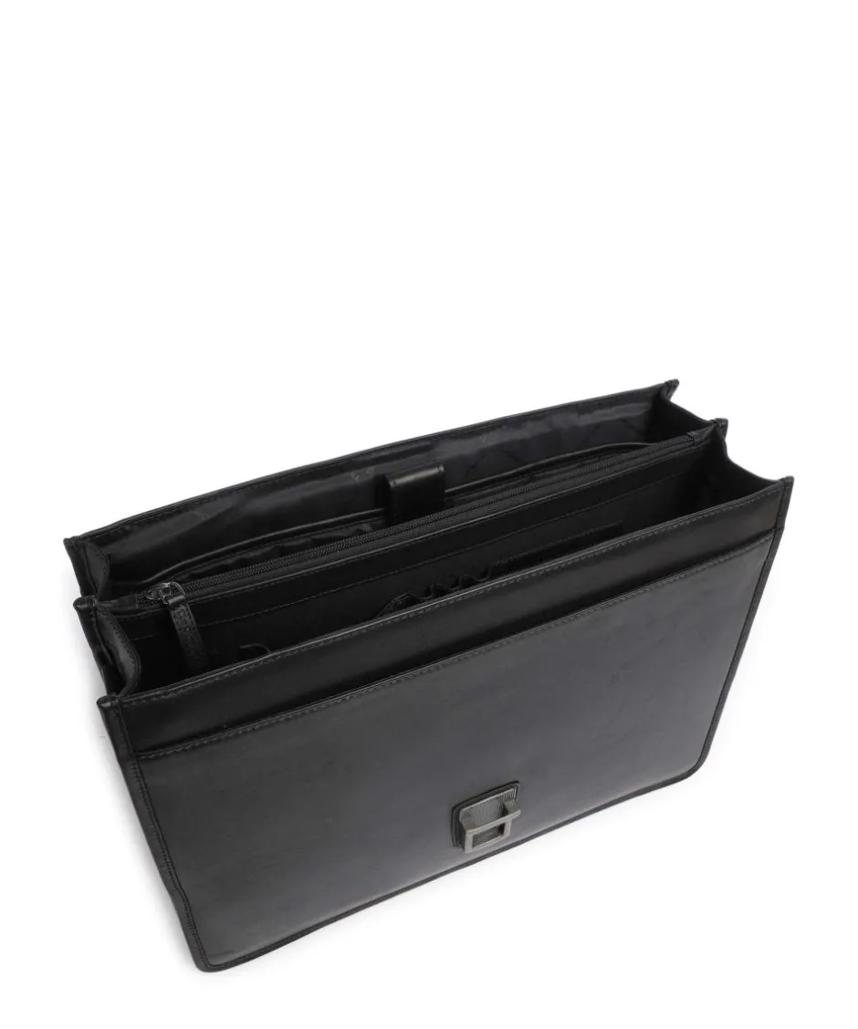 The Chesterfield Brand Business- & Laptop Bags-Cow Wax Pull Up Glenwood Briefcase 17″ cow leather