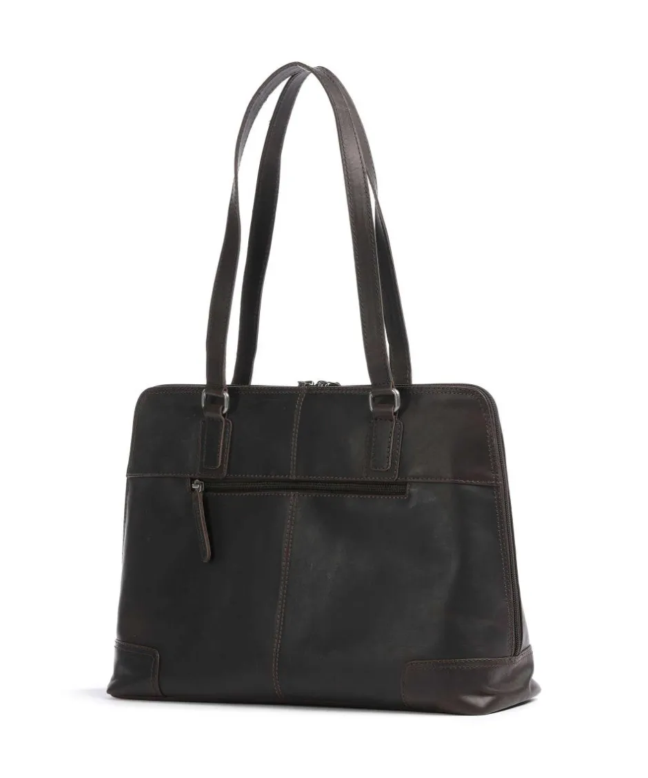 The Chesterfield Brand Business- & Laptop Bags|Tote Bags-Cow Wax Pull Up Lugano Tote bag 14″ pull-up cow leather