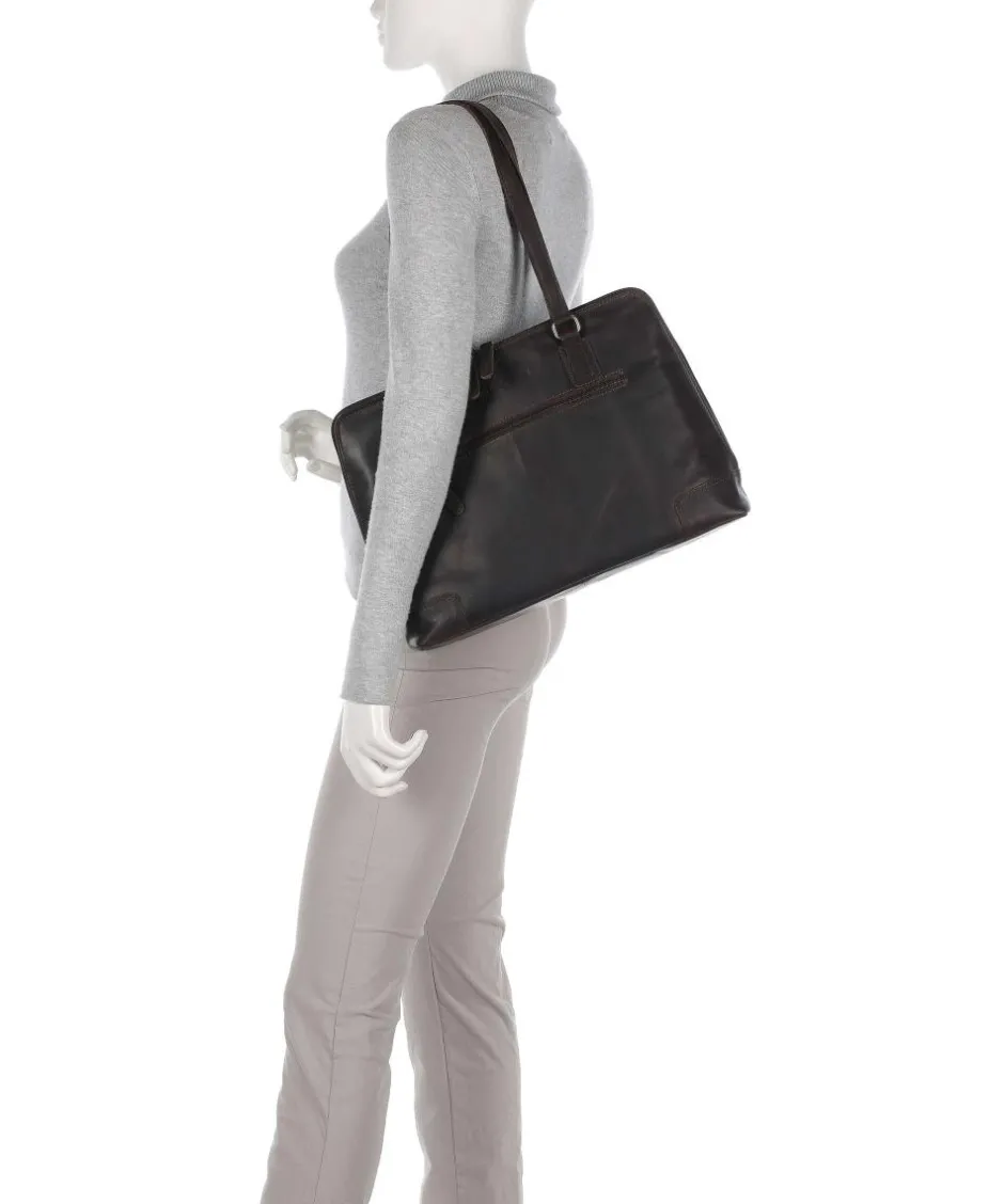 The Chesterfield Brand Business- & Laptop Bags|Tote Bags-Cow Wax Pull Up Lugano Tote bag 14″ pull-up cow leather
