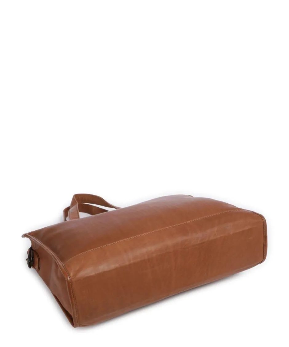 The Chesterfield Brand Tote Bags-Cow Wax Pull Up Manly Tote bag 15″ cow leather