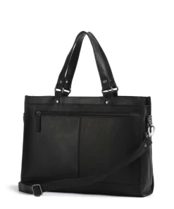 The Chesterfield Brand Tote Bags-Cow Wax Pull Up Manly Tote bag 15″ cow leather