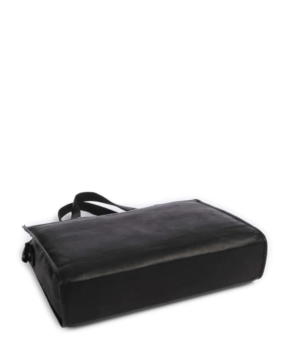 The Chesterfield Brand Tote Bags-Cow Wax Pull Up Manly Tote bag 15″ cow leather