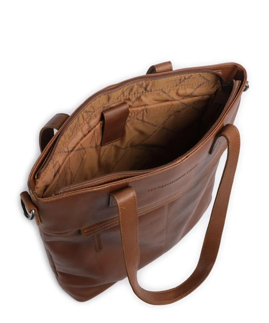 The Chesterfield Brand Tote Bags-Cow Wax Pull Up Nunavik Tote bag 15″ cow leather