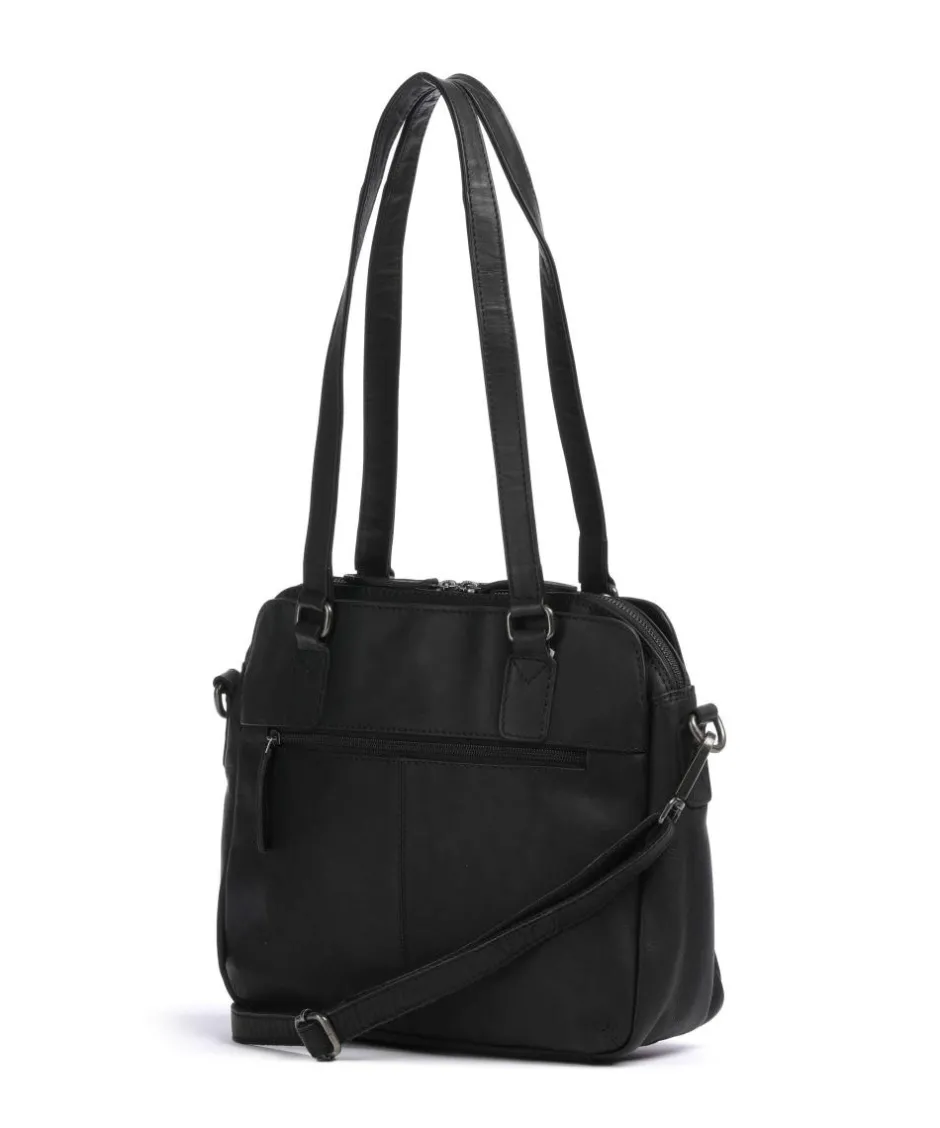 The Chesterfield Brand Shoulder Bags-Cow Wax Pull Up Porlezza Shoulder bag 10″ pull-up cow leather