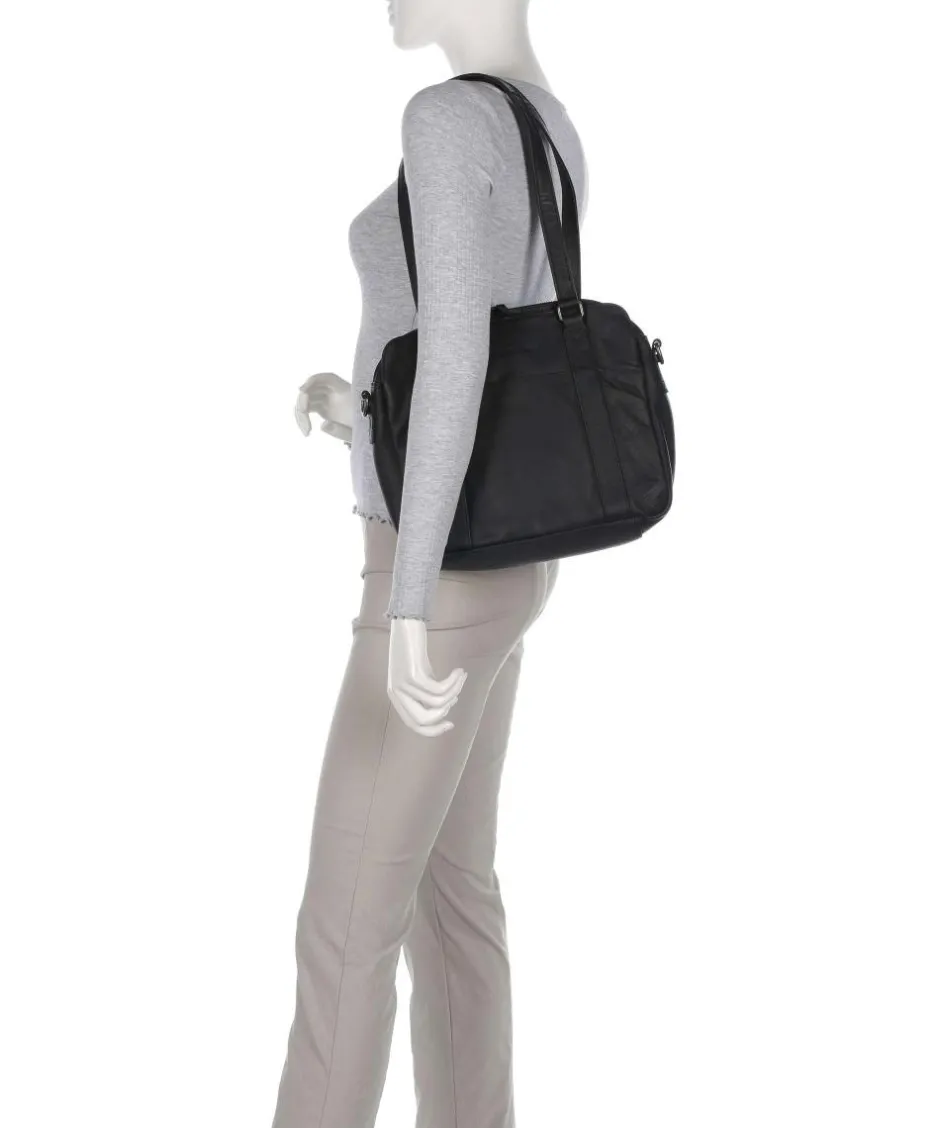 The Chesterfield Brand Shoulder Bags-Cow Wax Pull Up Porlezza Shoulder bag 10″ pull-up cow leather