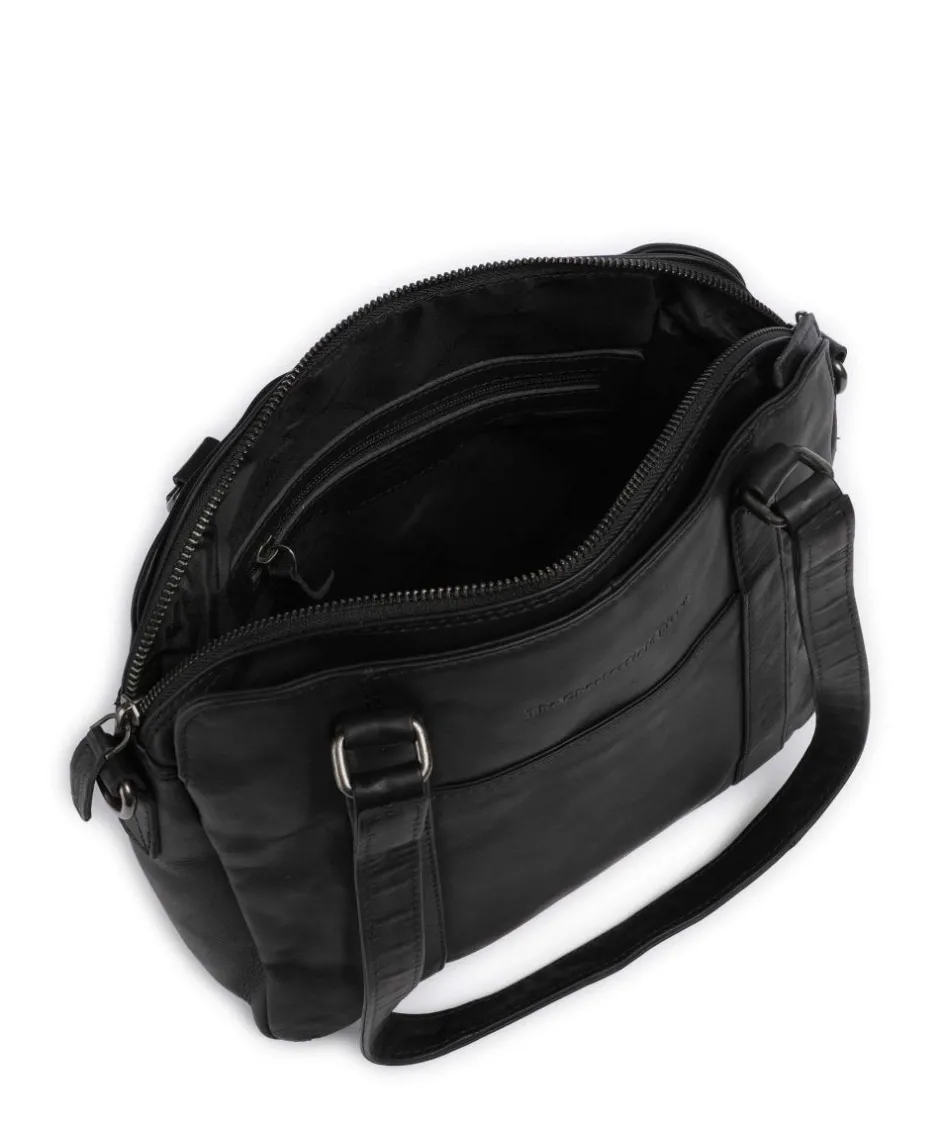The Chesterfield Brand Shoulder Bags-Cow Wax Pull Up Porlezza Shoulder bag 10″ pull-up cow leather