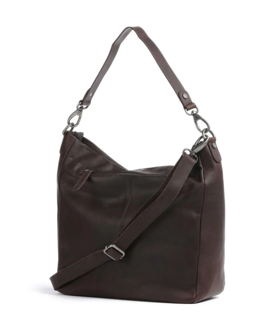 The Chesterfield Brand Shoulder Bags|Hobo Bags-Cow Wax Pull Up Regina Hobo bag fine grain leather