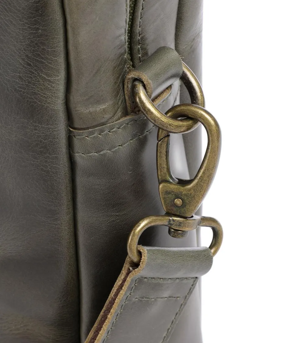 Buckle & Seam Business- & Laptop Bags-Crazy Horse Everett Briefcase 16″ fine grain cow leather