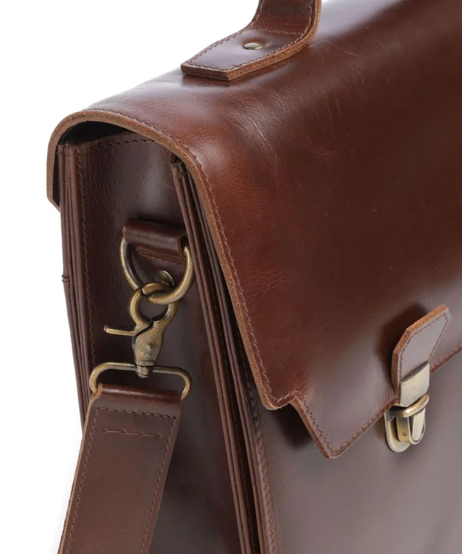 Buckle & Seam Business- & Laptop Bags-Crazy Horse Notes Briefcase 15″ cow leather