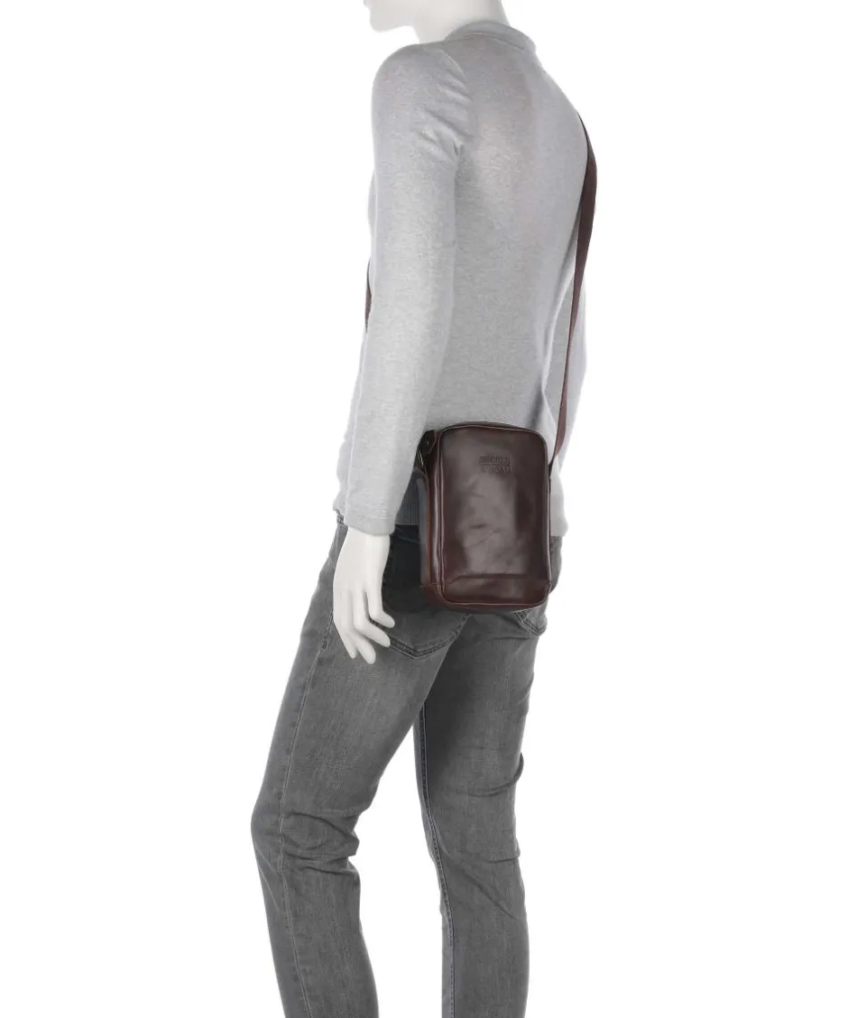 Buckle & Seam Crossbody Bags-Crazy Horse Runner Crossbody bag fine grain cow leather