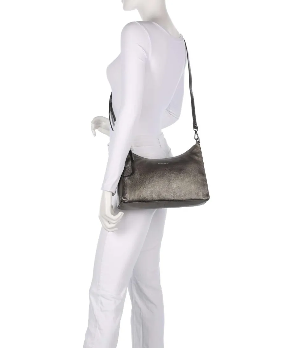 Burkely Shoulder Bags-Creased Crystal Shoulder bag grained leather