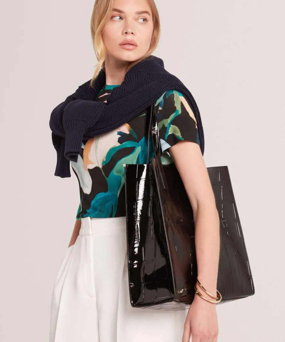 Ted Baker Tote Bags-Croccon Tote bag polyurethane