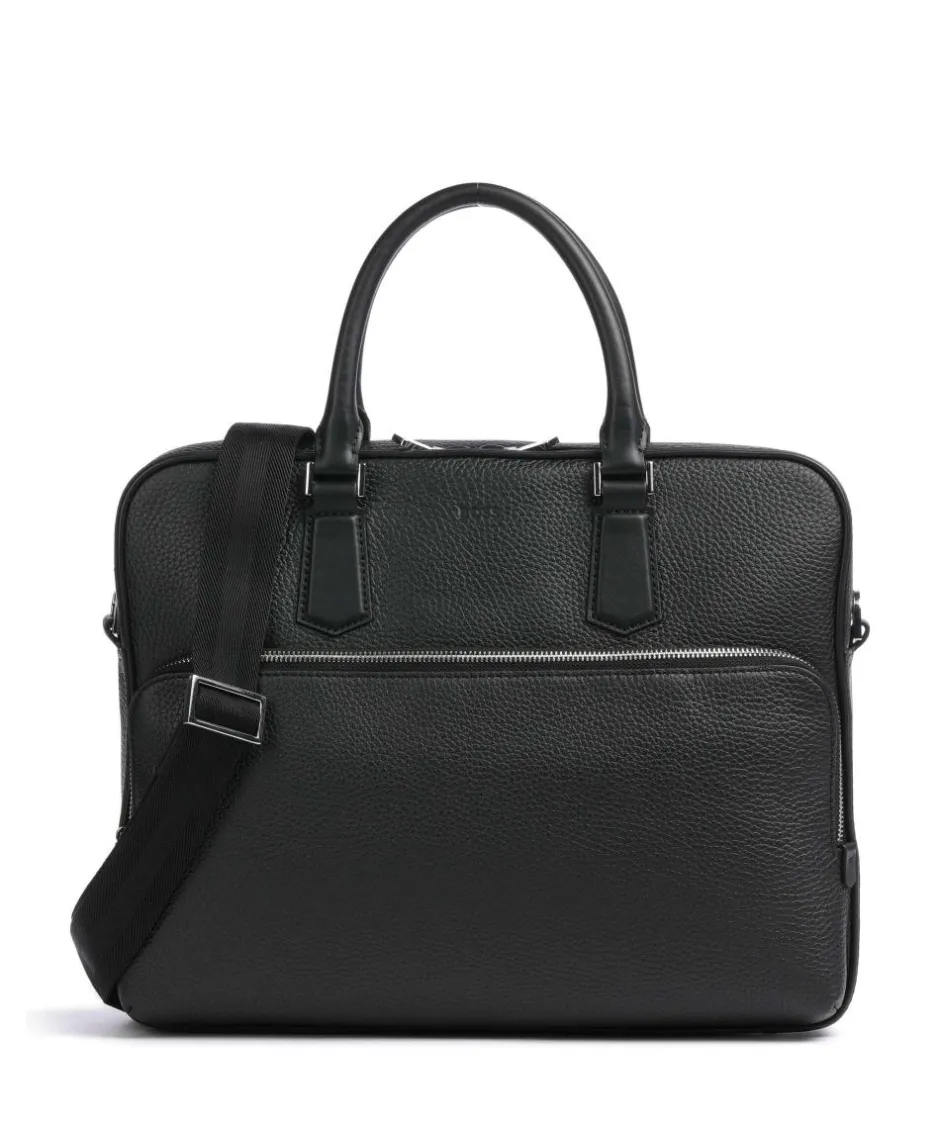 BOSS Business- & Laptop Bags-Crosstown Briefcase 14″ grained cow leather