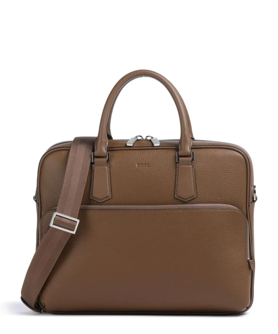 BOSS Business- & Laptop Bags-Crosstown Briefcase 14″ grained cow leather