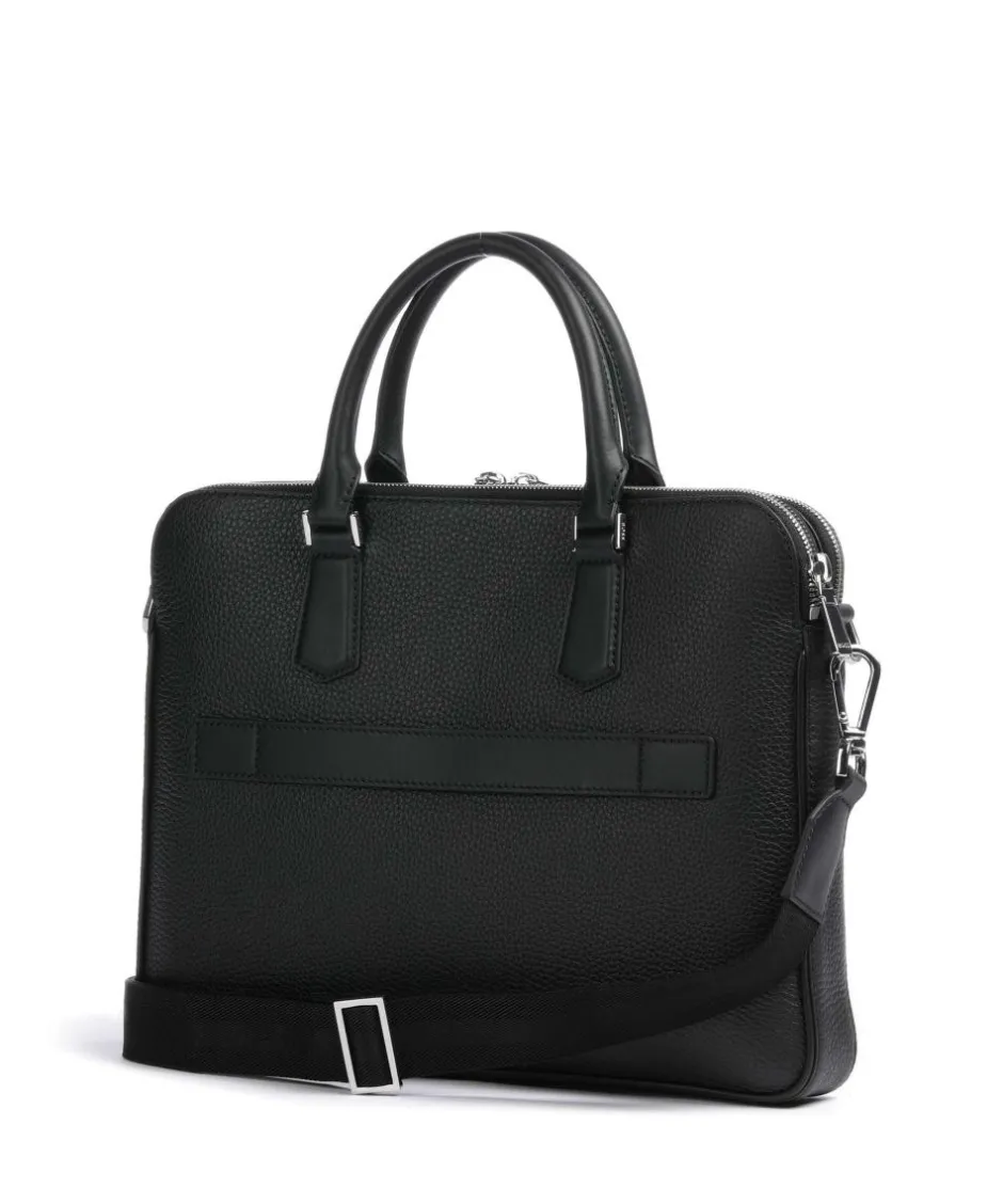 BOSS Business- & Laptop Bags-Crosstown Briefcase grained cow leather