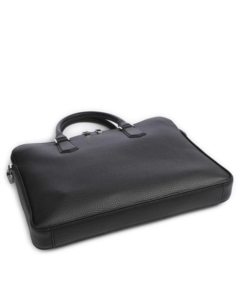 BOSS Business- & Laptop Bags-Crosstown Briefcase grained cow leather