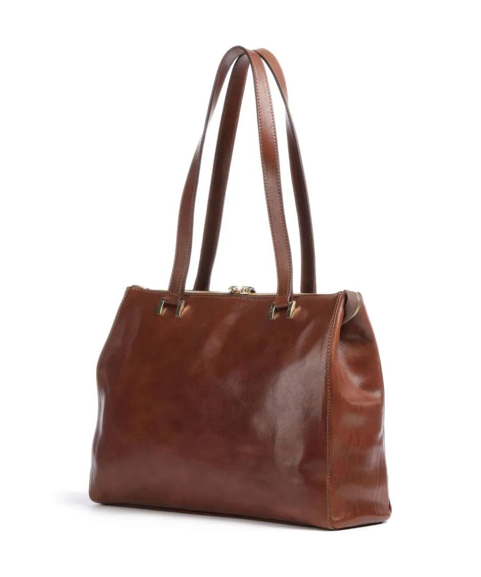 Giudi Tote Bags-Crown Tote bag fine grain cow leather