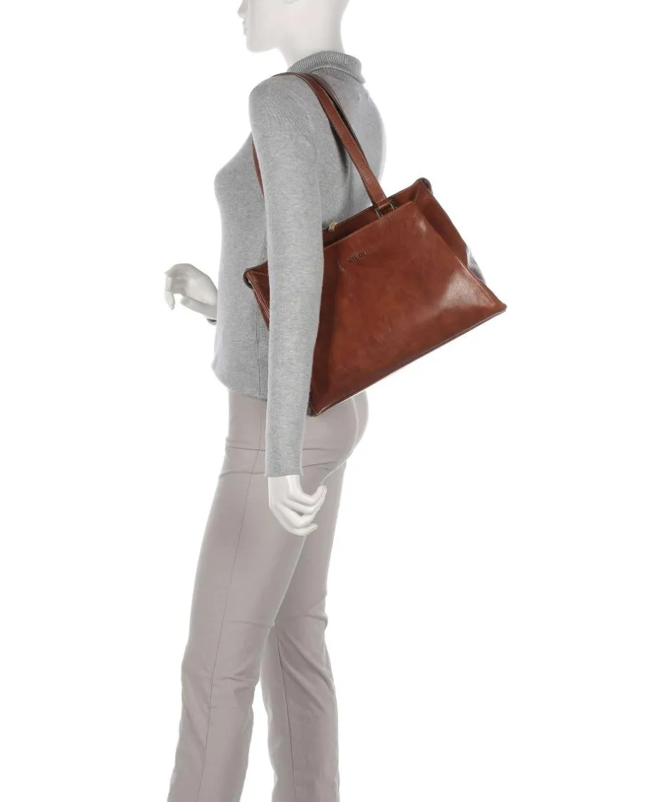 Giudi Tote Bags-Crown Tote bag fine grain cow leather