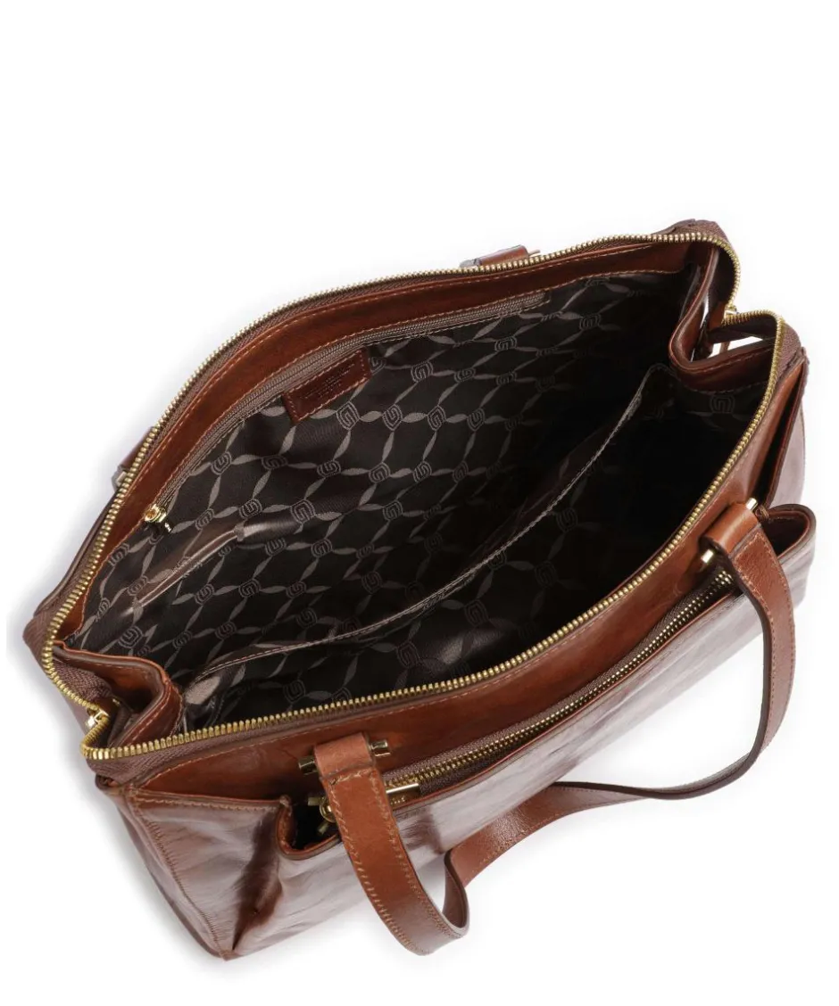 Giudi Tote Bags-Crown Tote bag fine grain cow leather