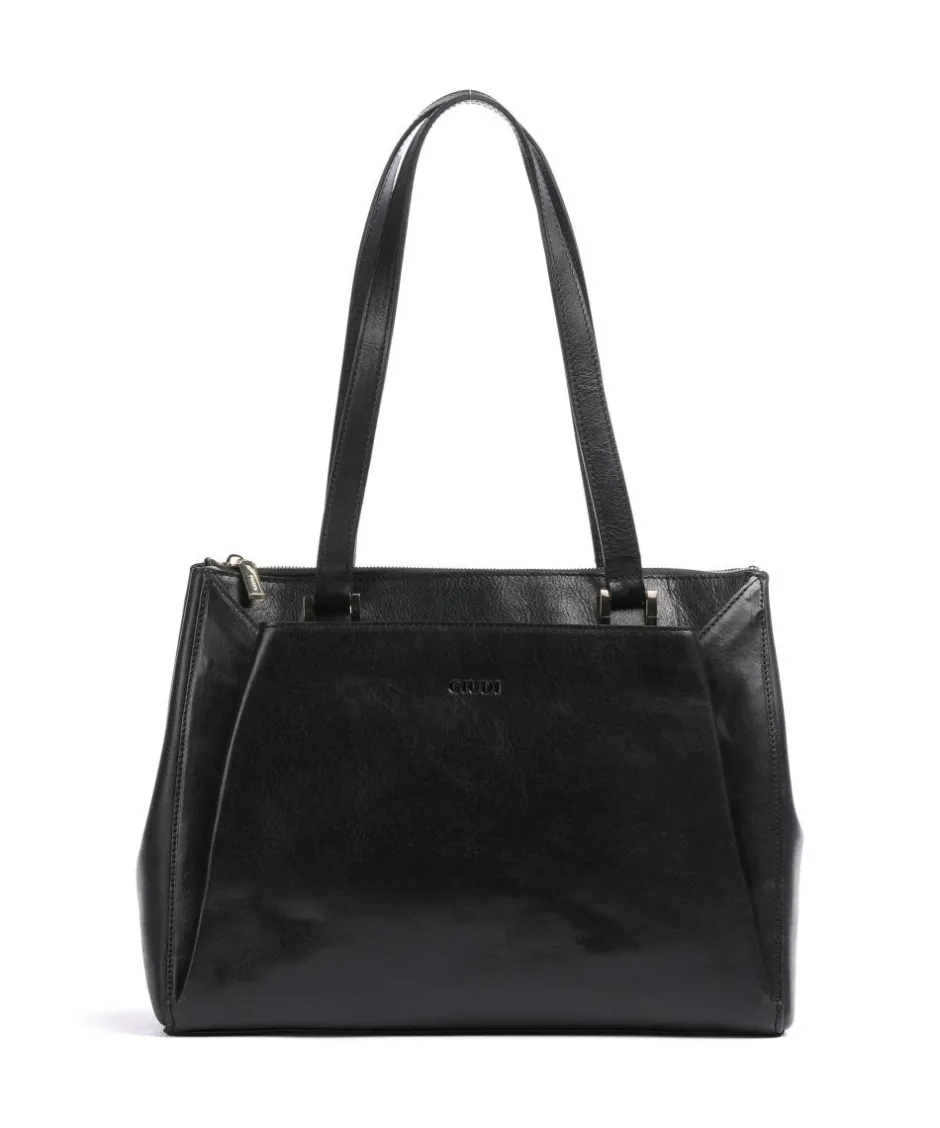Giudi Tote Bags-Crown Tote bag fine grain cow leather