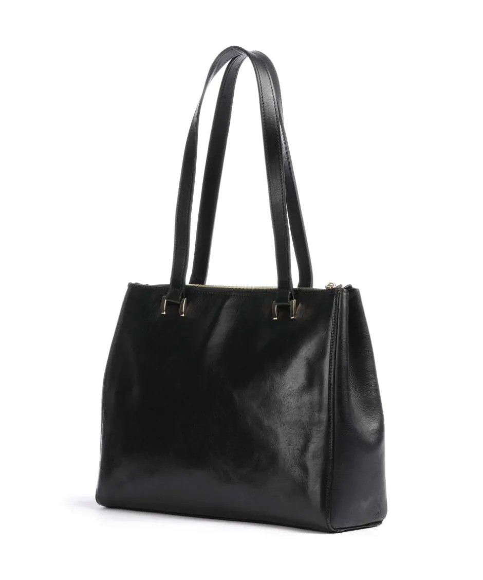 Giudi Tote Bags-Crown Tote bag fine grain cow leather