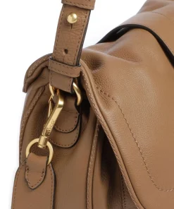 Abro Shoulder Bags|Hobo Bags-Dalia Star Saddle Hobo bag grained leather