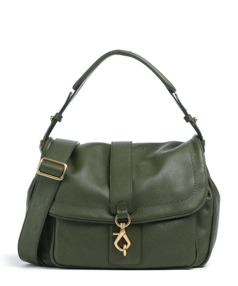 Abro Shoulder Bags|Hobo Bags-Dalia Star Saddle Hobo bag grained leather