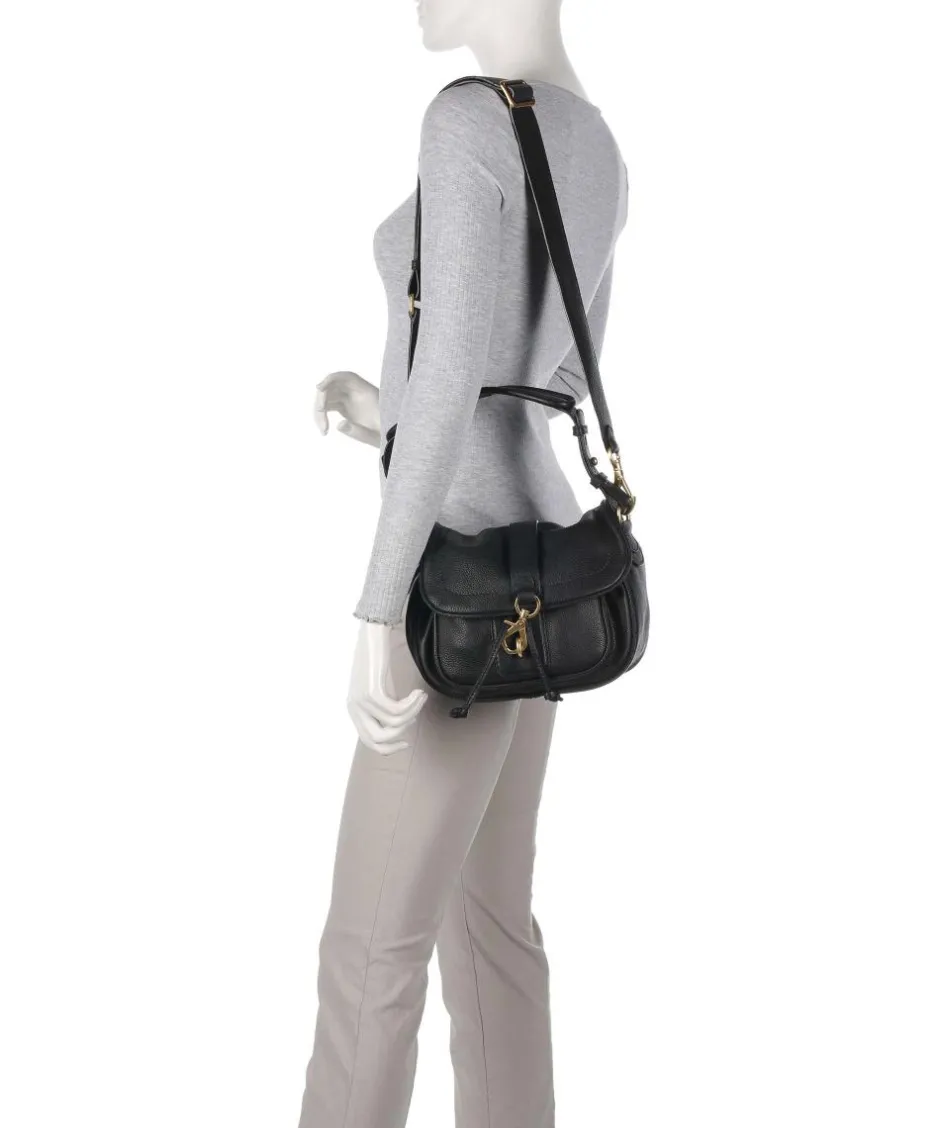 Abro Shoulder Bags-Dalia Star Saddle Shoulder bag grained leather