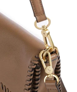 Abro Shoulder Bags|Crossbody Bags-Dalia Temi Stitch Shoulder bag grained leather