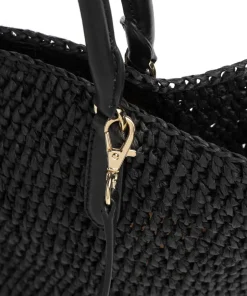 Lauren Ralph Lauren Handbags|Crossbody Bags-Daphney 20 Straw Handbag bast