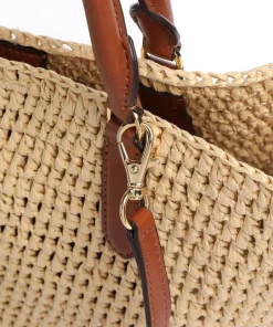 Lauren Ralph Lauren Handbags|Crossbody Bags-Daphney 20 Straw Handbag bast