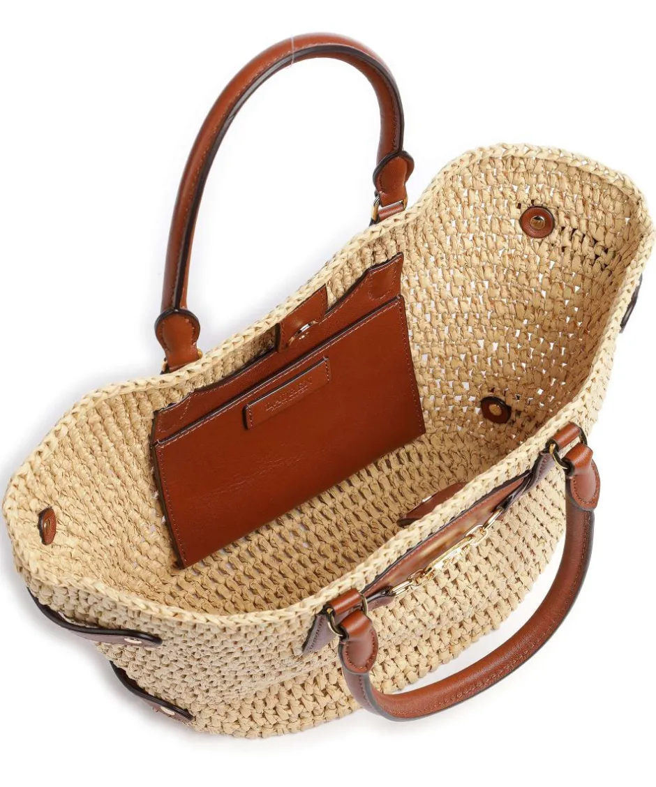 Lauren Ralph Lauren Handbags|Crossbody Bags-Daphney 20 Straw Handbag bast