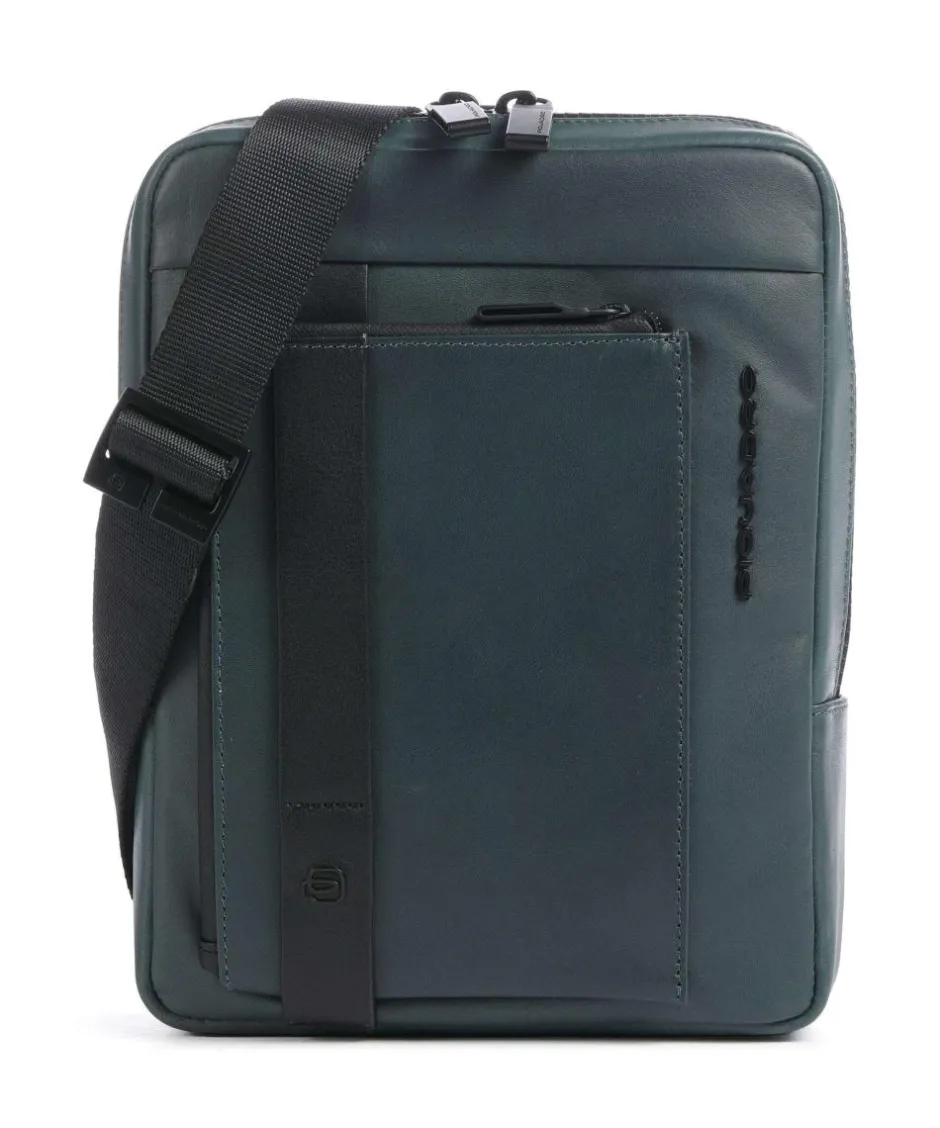 Piquadro Crossbody Bags-David Crossbody bag 10″ fine grain cow leather
