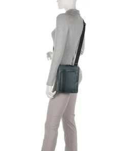 Piquadro Crossbody Bags-David Crossbody bag 10″ fine grain cow leather