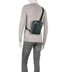 Piquadro Crossbody Bags-David Crossbody bag 10″ fine grain cow leather