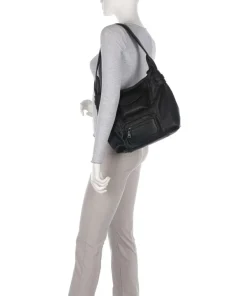 FredsBruder Shoulder Bags|Hobo Bags-Deep Dark Hobo bag imitation leather
