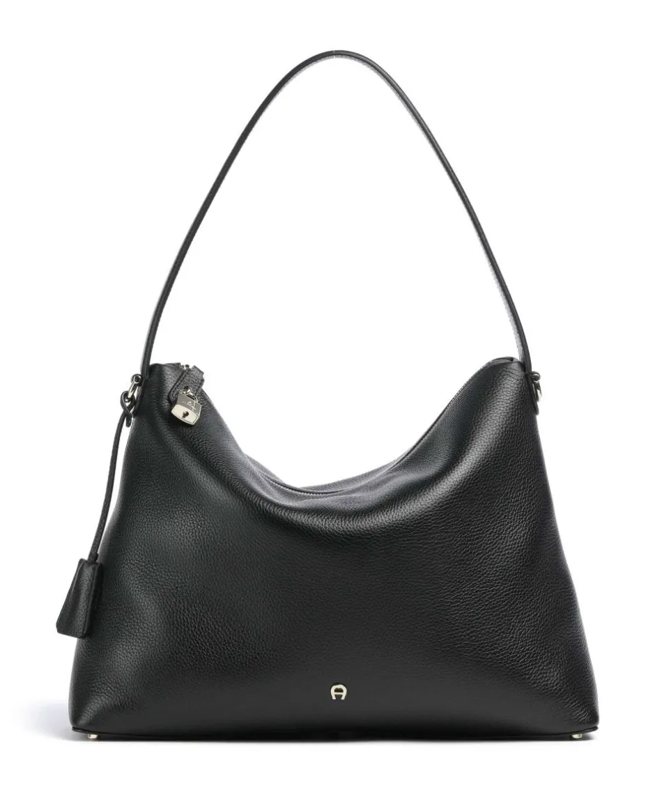 AIGNER Shoulder Bags|Hobo Bags-Delia L Hobo bag grained cow leather