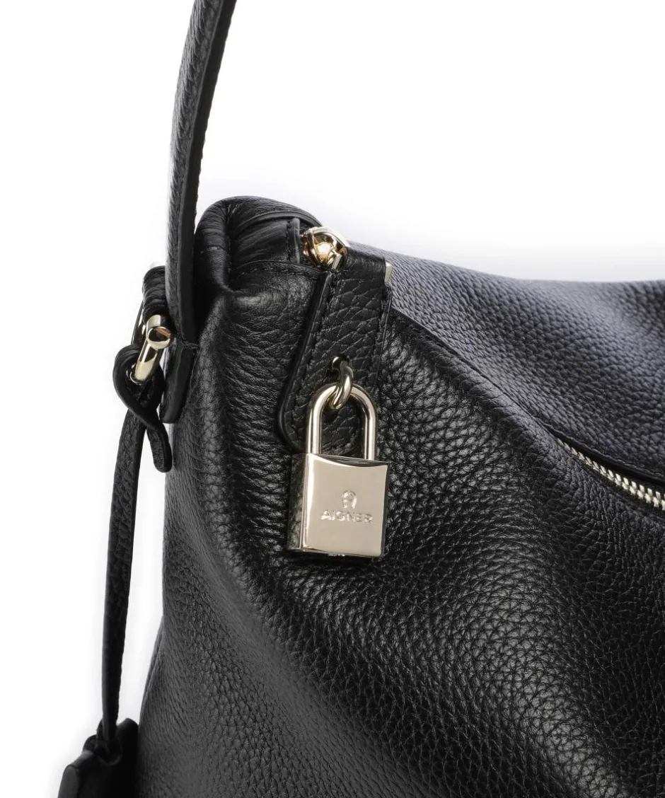 AIGNER Shoulder Bags|Hobo Bags-Delia L Hobo bag grained cow leather