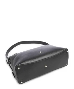 AIGNER Shoulder Bags|Hobo Bags-Delia M Hobo bag grained cow leather
