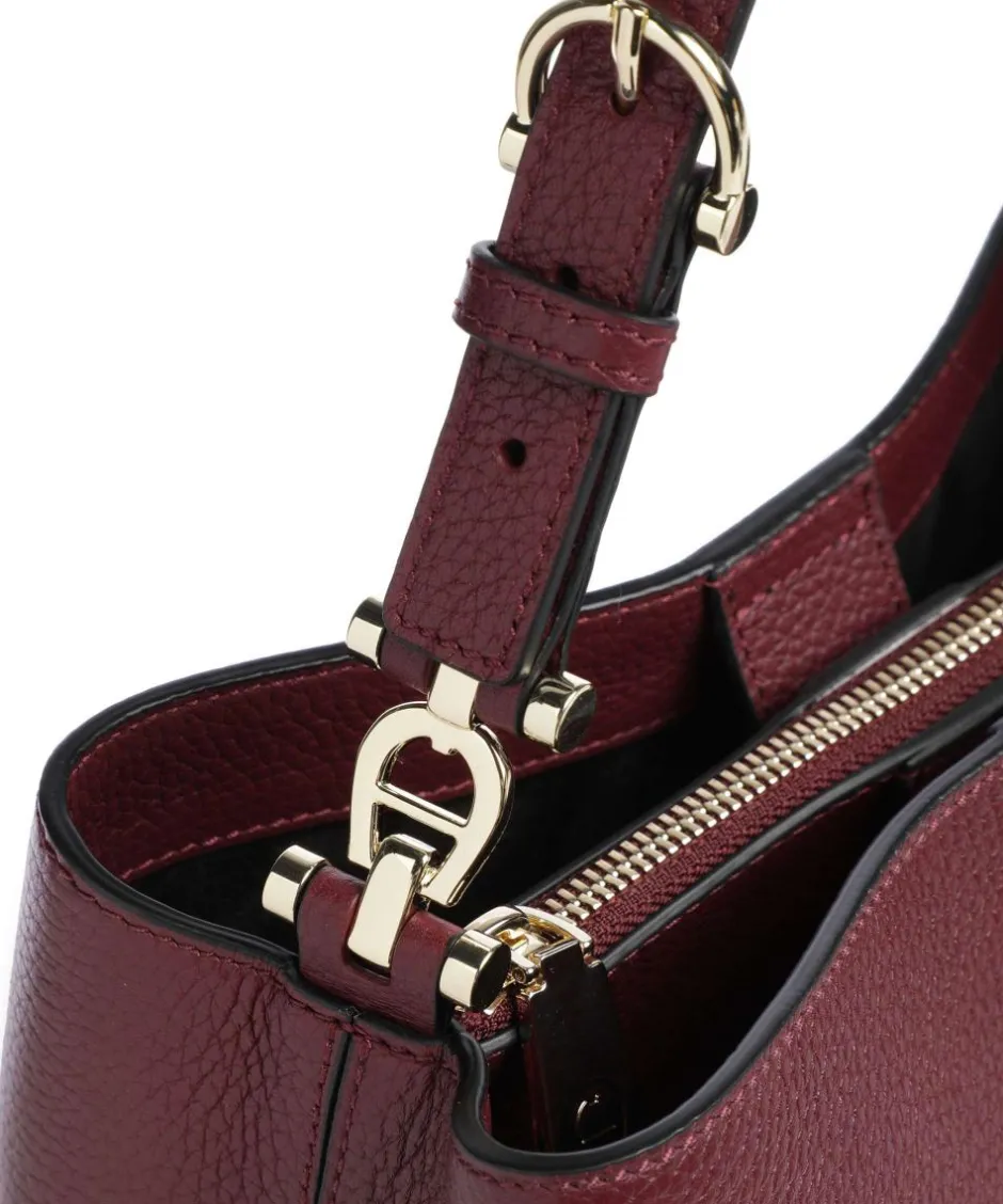 AIGNER Shoulder Bags|Hobo Bags-Delia M Hobo bag grained cow leather