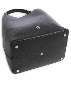 AIGNER Shoulder Bags|Hobo Bags-Delia S Bucket bag grained cow leather