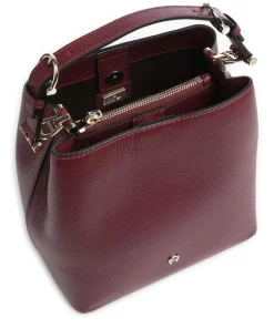AIGNER Shoulder Bags|Hobo Bags-Delia S Bucket bag grained cow leather