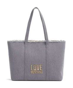 Love Moschino Tote Bags-Denim Icon Tote bag cotton