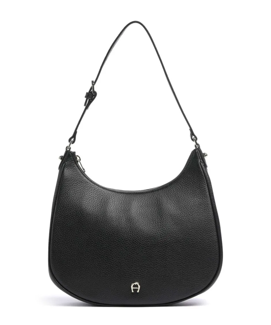 AIGNER Shoulder Bags|Hobo Bags-Diadora M Hobo bag grained cow leather